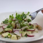 Vegan Spring Vegetable Salad with Radishes and Apple